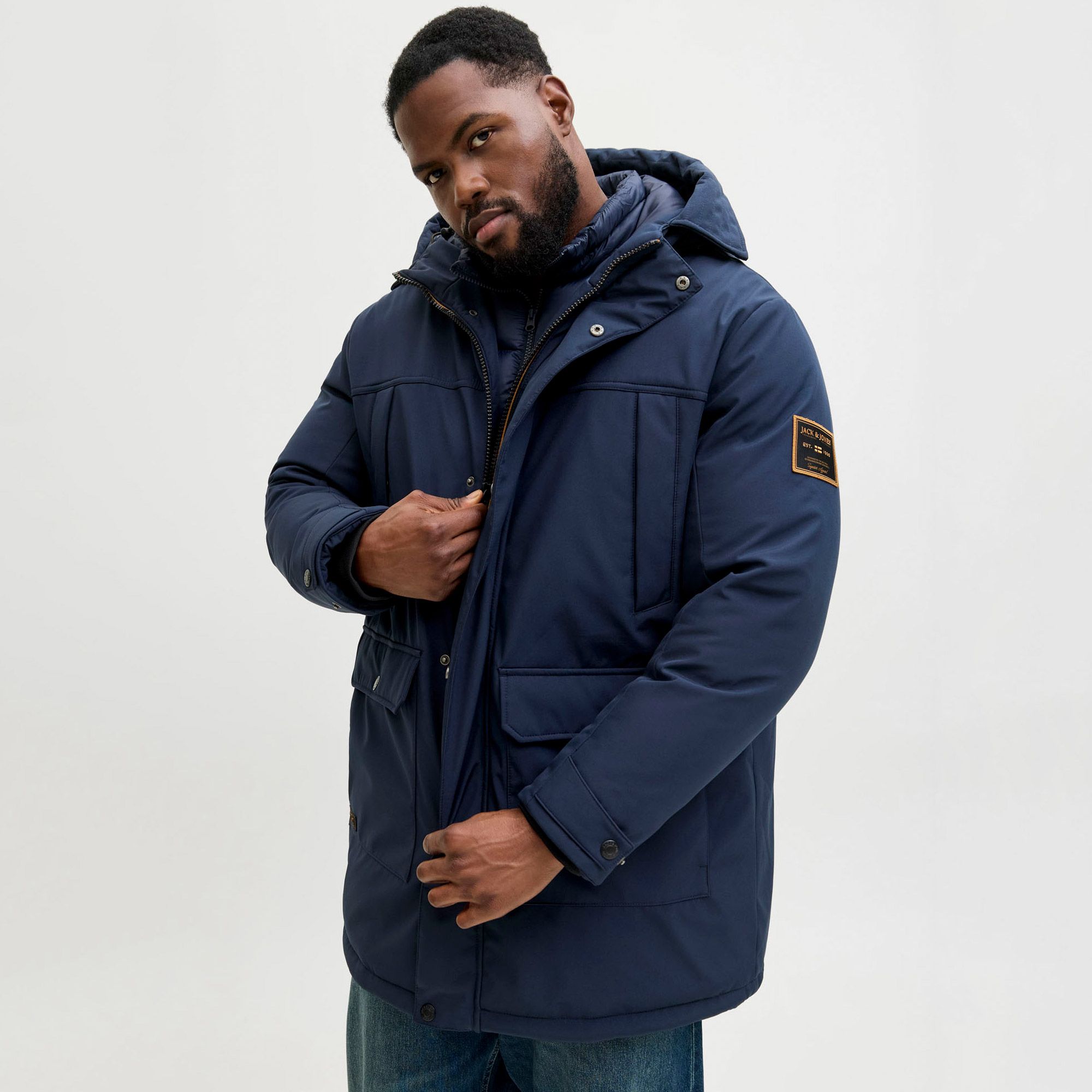 Jack & Jones Finn Softshell Parka Winterjacket Men (plussize